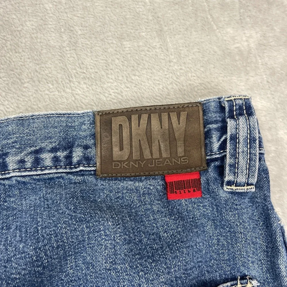 DKNY Jeans Mens 34/32 Blue‎ Denim Workwear Straight Leg Loose Carpenter Outdoor